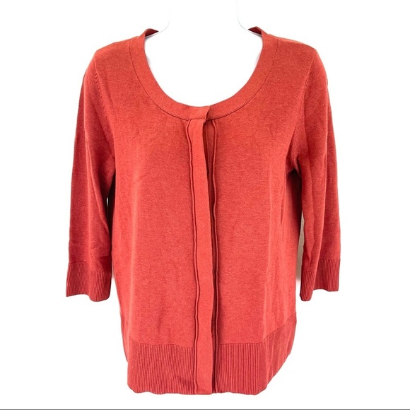 Coldwater Creek Women’s Orange Button Sweater S - Picture 1 of 6